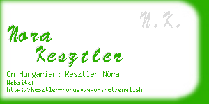 nora kesztler business card